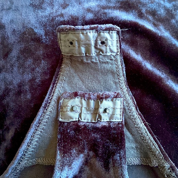 Vintage 1980s Black Velvet Bodysuit Sz 12 - Picture 5 of 6